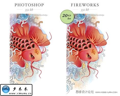Fireworks VS Photoshop 的压缩率解析,PS教程,图老师教程网