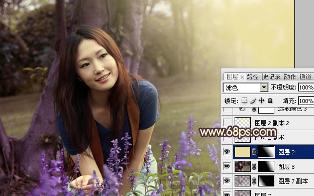 Photoshop调出日系MM漂亮的淡黄色调,PS教程,图老师教程网