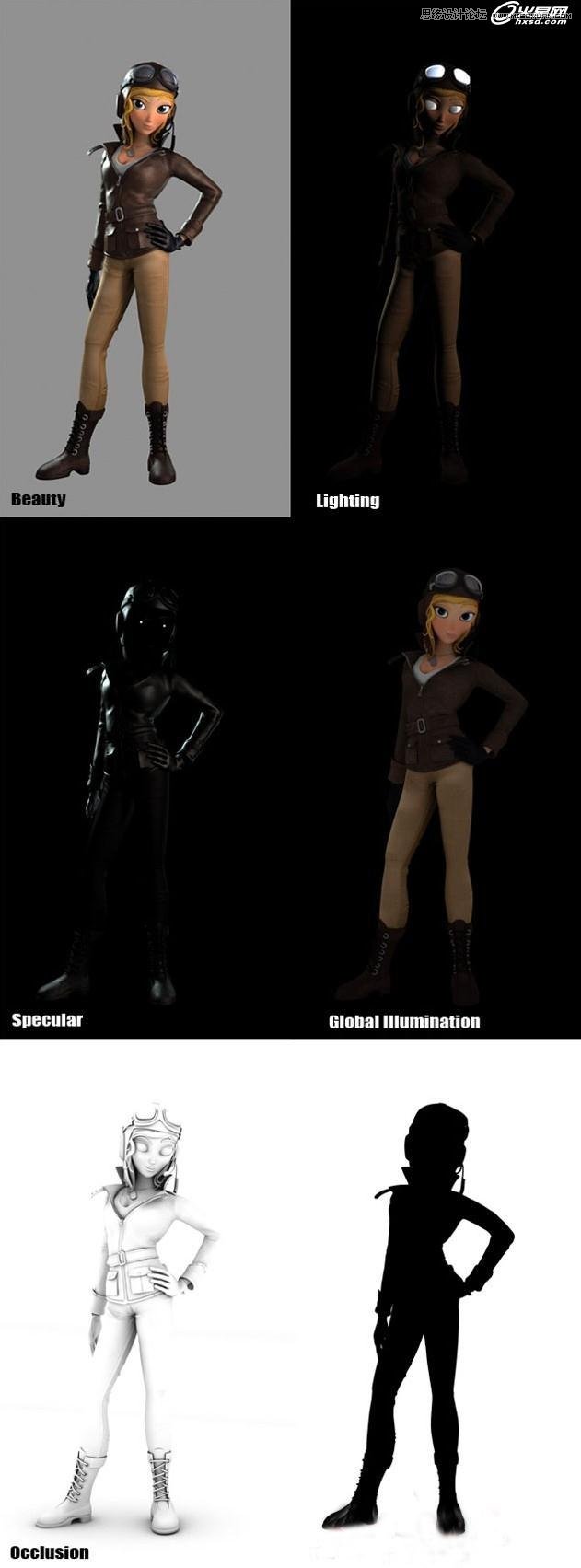 3ds Max绘制三维角色飞行员安妮教程,PS教程,图老师教程网