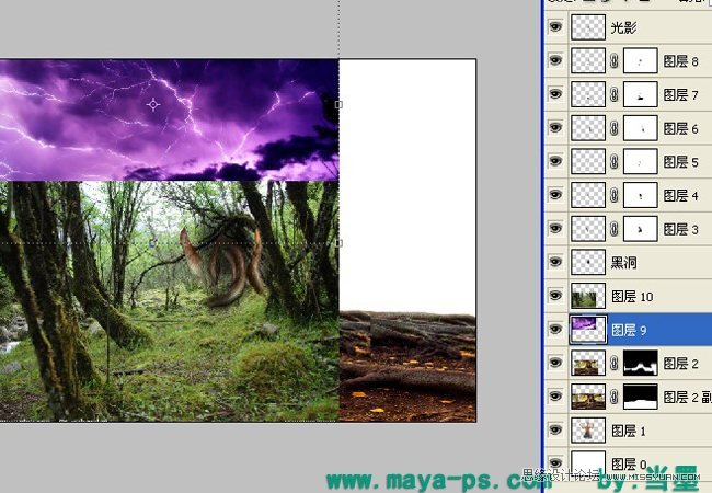 Photoshop合成超酷的树妖效果图,PS教程,图老师教程网
