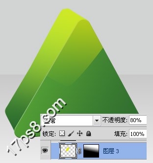 Photoshop制作三维立体三角形图标,PS教程,图老师教程网