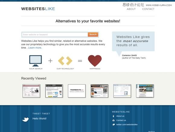 22个美观实用的网站设计欣赏,PS教程,图老师教程网