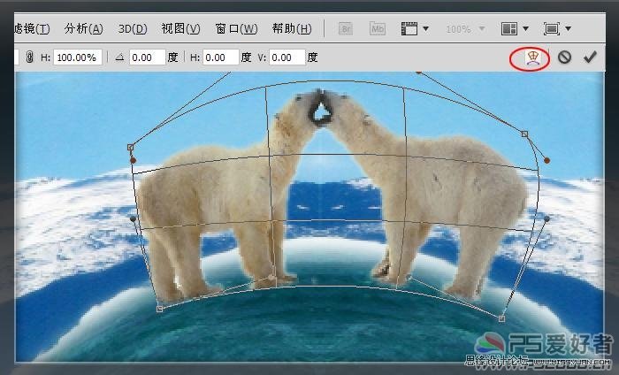 Photoshop合成全景效果的极地场景,PS教程,图老师教程网