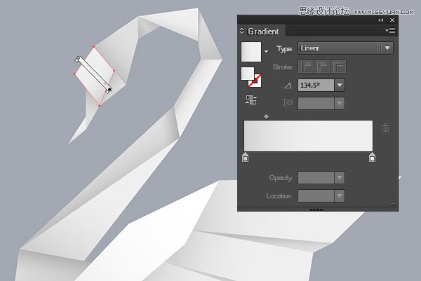 Illustrator绘制折纸风格的天鹅图标教程,PS教程,图老师教程网