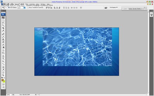 Photoshop制作一款海洋立体艺术字效果,PS教程,图老师教程网