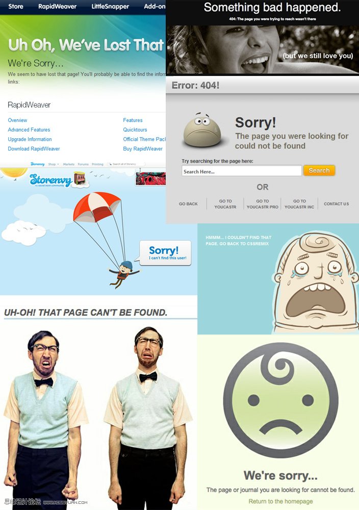 网站404错误页面中的用户体验,PS教程,图老师教程网