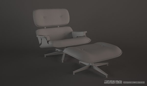 3dsMax制作埃姆斯时尚休闲椅的椅腿,PS教程,图老师教程网