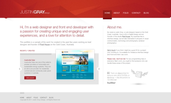 漂亮的红色系网站设计欣赏,PS教程,图老师教程网