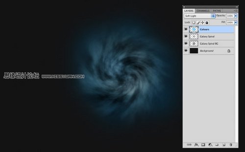 Photoshop简单制作螺旋星系效果,PS教程,图老师教程网