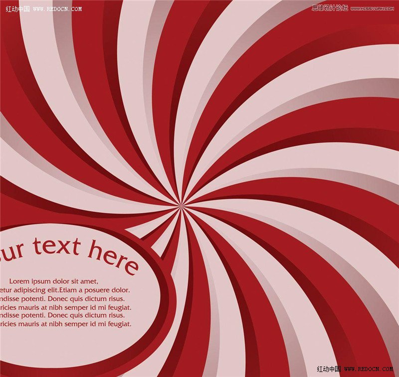 Coreldraw制作漂亮的旋转海报背景图,PS教程,图老师教程网