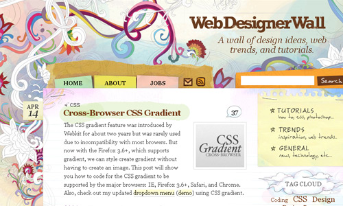 30个运用水彩元素的网页设计欣赏,PS教程,图老师教程网