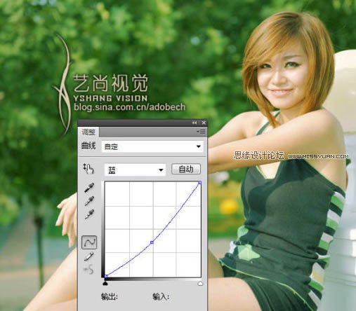 Photoshop调出美女照片黄褐色调,PS教程,图老师教程网