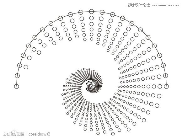 CorelDraw制作漂亮圆点螺旋状效果,PS教程,图老师教程网