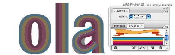 Illustrator制作漂亮的线条效果文字,PS教程,图老师教程网