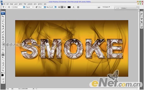 Photoshop打造烟雾妖娆的文字效果,PS教程,图老师教程网