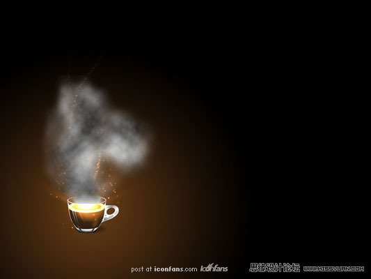 Photoshop绘制梦幻光线效果的咖啡海报,PS教程,图老师教程网