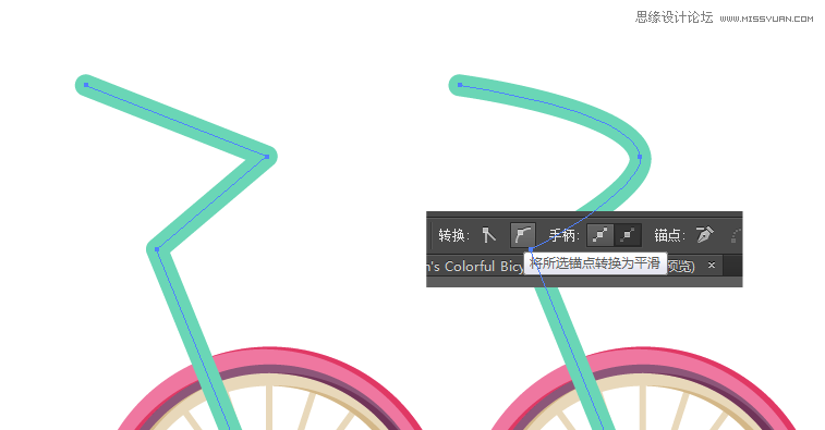 Illustrator绘制矢量风格的自行车效果图,PS教程,图老师教程网