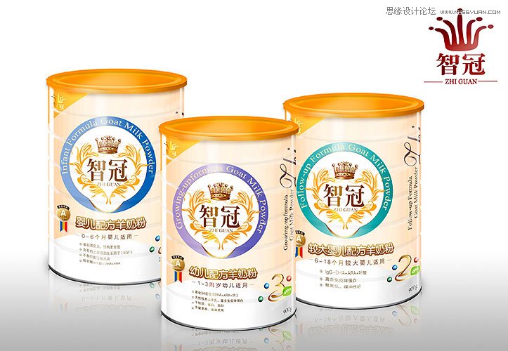 食品类智冠幼儿羊奶粉包装欣赏,PS教程,图老师教程网