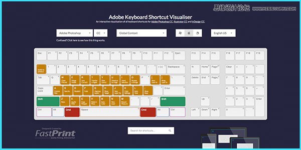 超实用的PS+AI+ID快捷键速查网站分享,PS教程,图老师教程网