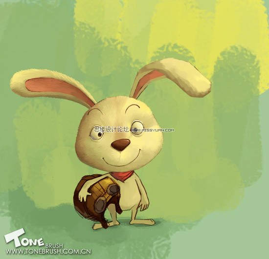 Photoshop鼠绘一只非常可爱的卡通小兔子,PS教程,图老师教程网