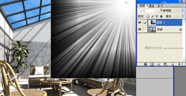 Photoshop实例教程：阳光效果的制作与应用,PS教程,图老师教程网