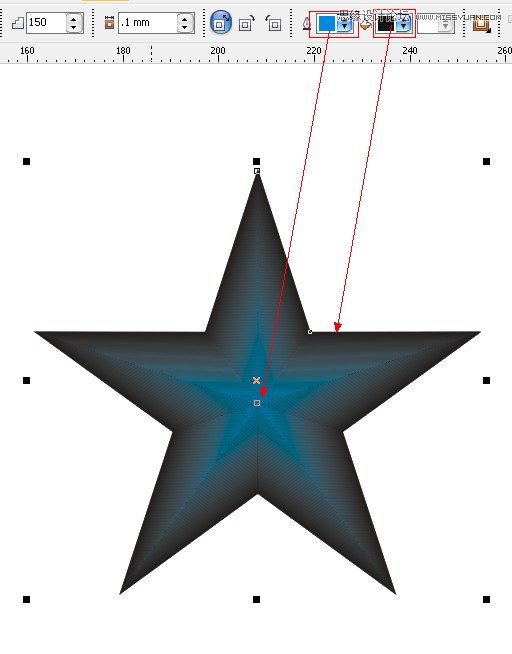 CorelDRAW的实用技巧绘制五角星,PS教程,图老师教程网