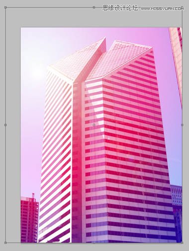 Photoshop使用渐变调出大厦梦幻紫红色,PS教程,图老师教程网