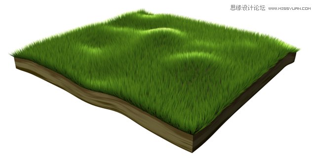 Cinema 4D 绘制3D草坪,PS教程,图老师教程网
