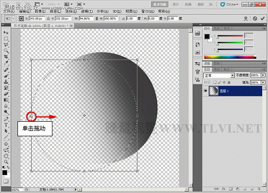 Photoshop CS5画笔工具：制作魔幻般的放射状彩环,PS教程,图老师教程网
