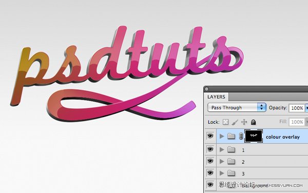 Photoshop创建带光泽的3D文字效果,PS教程,图老师教程网