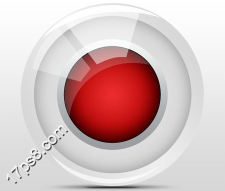 Photoshop制作高光质感红色玻璃按钮,PS教程,图老师教程网