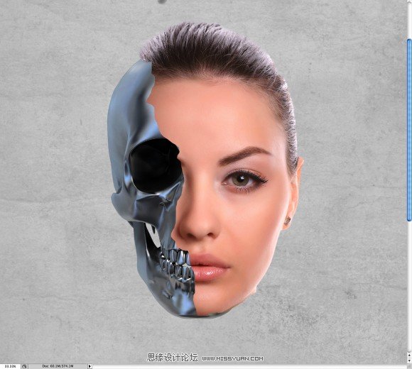 Photoshop制作超现实主义的机械头骨图片,PS教程,图老师教程网