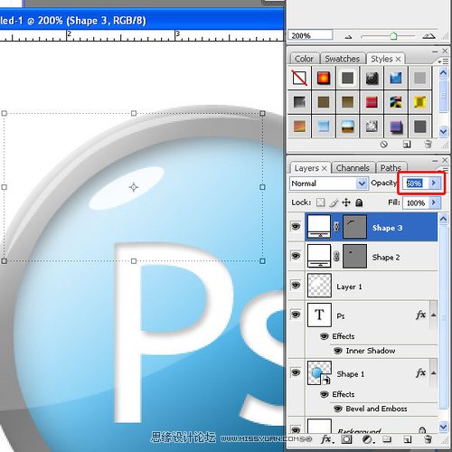 Photoshop制作一个装水晶按钮的纸箱子,PS教程,图老师教程网