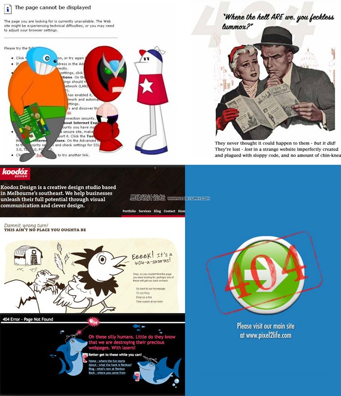 网站404错误页面中的用户体验,PS教程,图老师教程网