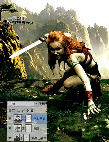 Photoshop制作悬崖上的魔人女战士,PS教程,图老师教程网