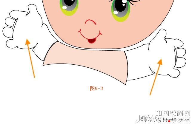 Illustrator鼠绘教程：绘制可爱的宝宝,PS教程,图老师教程网