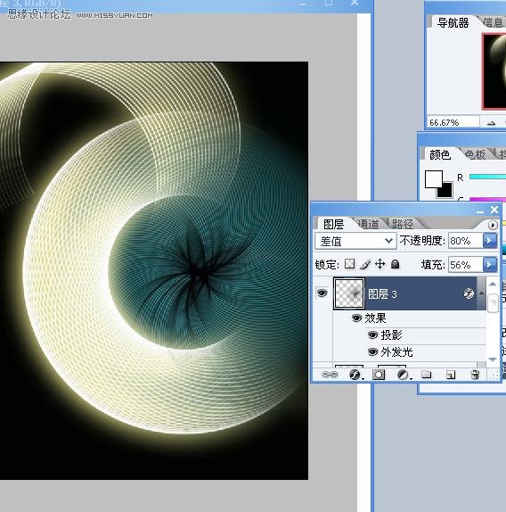 Photoshop绘制抽象魔幻效果的圆形网格,PS教程,图老师教程网