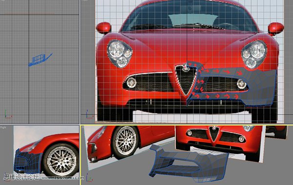 3ds MAX建模教程：制作逼真的敞篷跑车,PS教程,图老师教程网