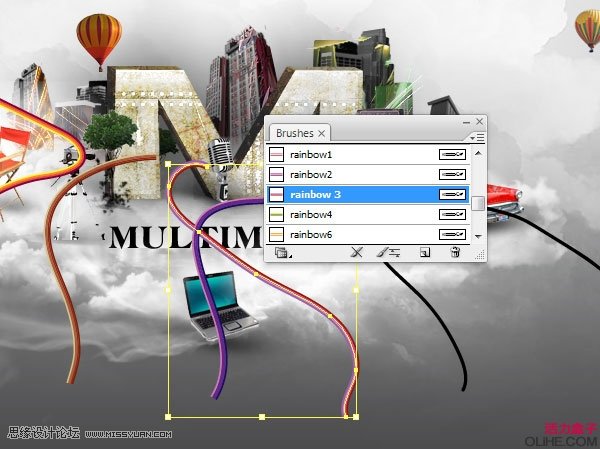 Photoshop设计一个多媒体网站布局教程,PS教程,图老师教程网