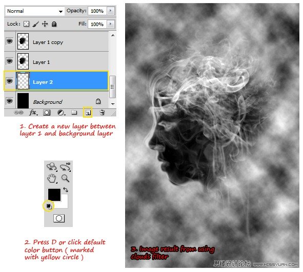 Photoshop把人物头像转为烟雾效果,PS教程,图老师教程网