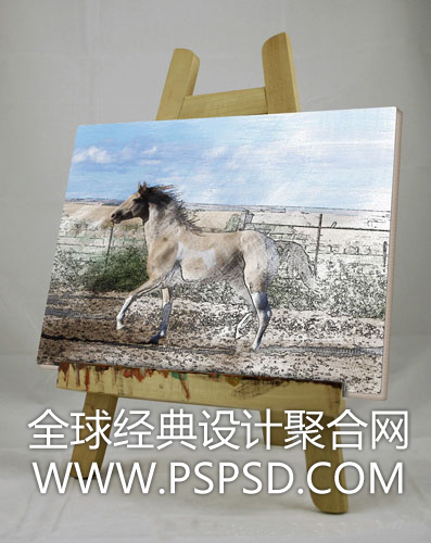 Photoshop制作马的油画教程,PS教程,图老师教程网