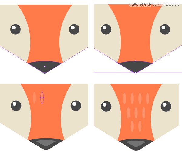 Illustrator制作扁平化动物卡通头像教程,PS教程,图老师教程网