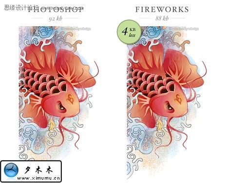 Fireworks VS Photoshop 的压缩率解析,PS教程,图老师教程网