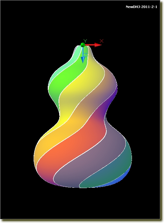 AutoCAD三维建模教程：画一个漂亮的七彩葫芦,PS教程,图老师教程网