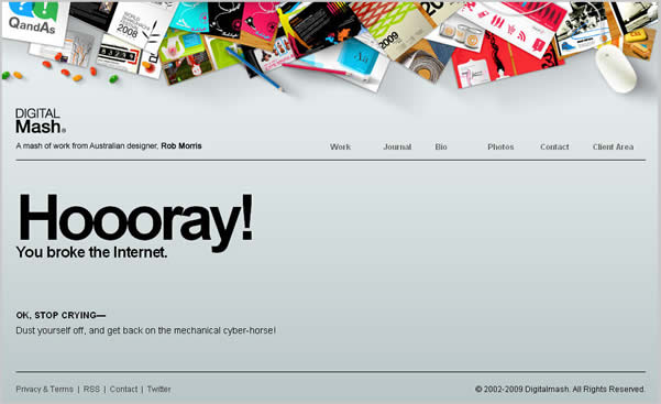 每日灵感之创意非凡的404错误页面设计,PS教程,图老师教程网
