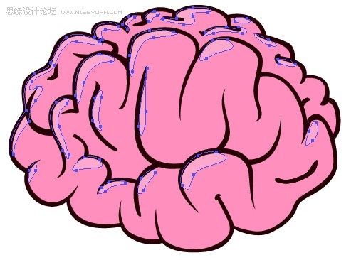 Illustrator绘制大脑图标教程,PS教程,图老师教程网