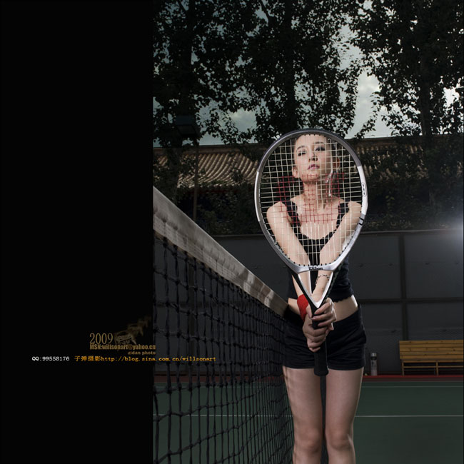 摄影后期作品：一个人的网球场,PS教程,图老师教程网