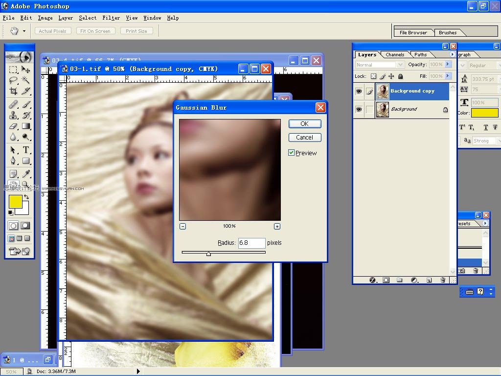 Photoshop为婚纱艺术照片添加艺术磨砂边框,PS教程,图老师教程网