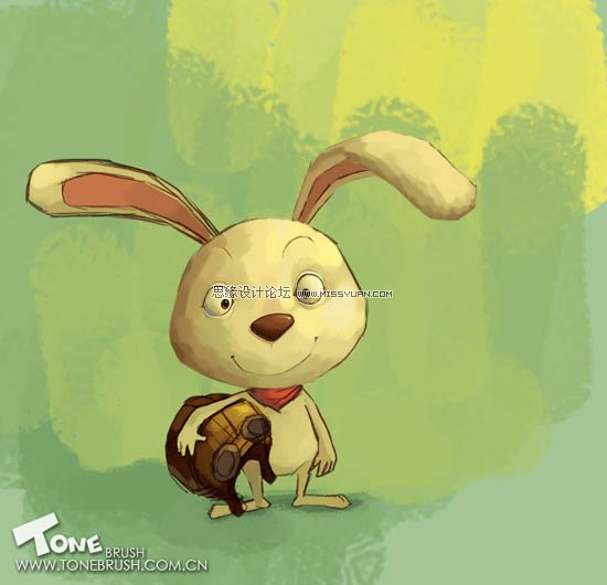 Photoshop鼠绘一只非常可爱的卡通小兔子,PS教程,图老师教程网