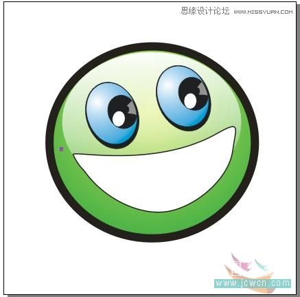 CoreDRAW绘制大眼晴笑容的卡通表情,PS教程,图老师教程网